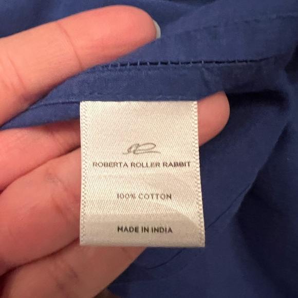 ROBERTA ROLLER RABBIT Royal Blue & White Embroidered Tunic - Picture 8 of 11